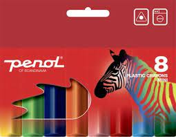 Penol Mini Jumbo Wax Crayons - 8 fargar 8 fargar - Penol