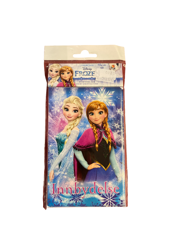 Disney Invitasjonar 8pk Elsa og Anna - Bursdag/Fest