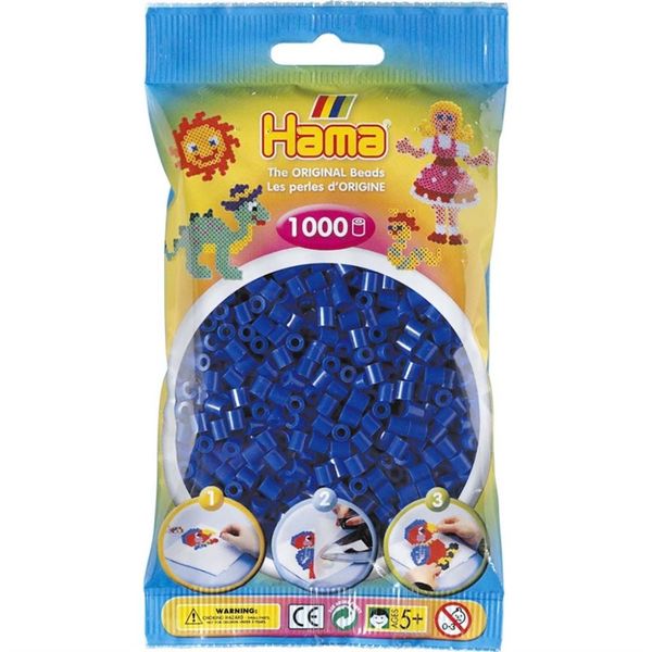 Hama Midi Beads 1000 pcs Blue 207-08 207-08 - hama