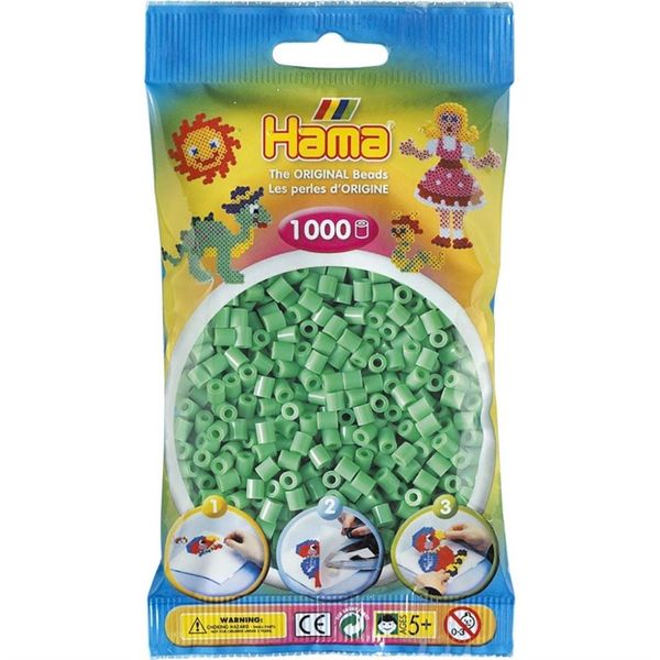 Hama Midi Beads 1000 pcs Light green 207-11 207-11 - hama