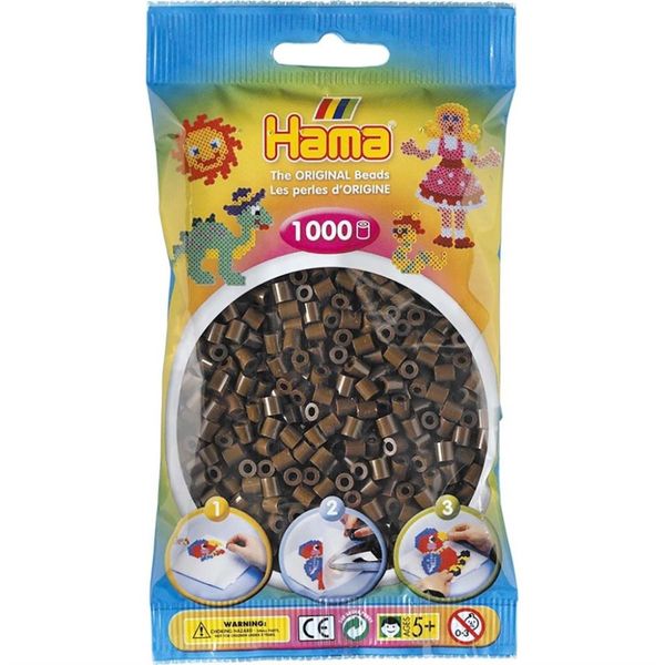 Hama Midi Beads 1000 pcs Brown 207-12 207-12 - hama