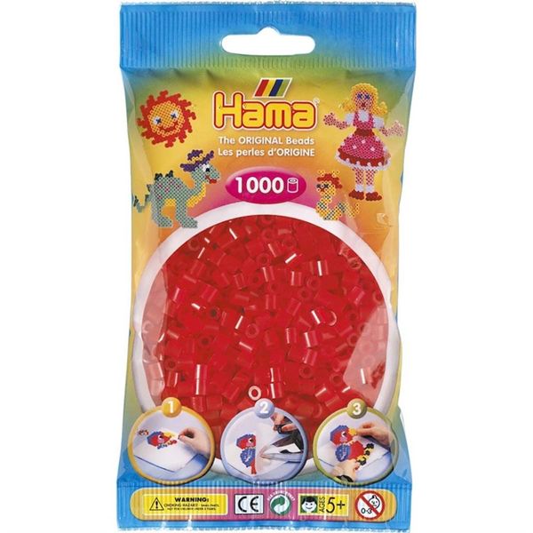 Hama Midi Beads 1000 pcs Tr red 207-13 207-13 - hama