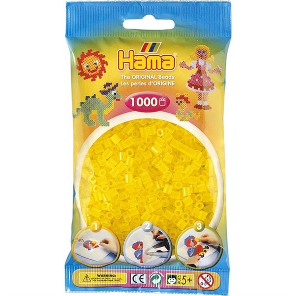 Hama Midi Beads 1000 pcs Tr yellow  207-14 207-14 - hama