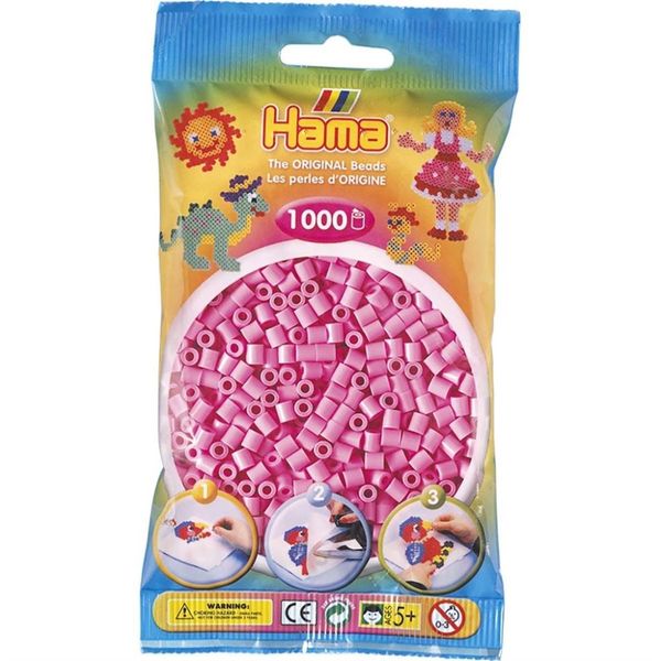 Hama Midi Beads 1000 pcs Pastel pink 207-48 207-48 - hama