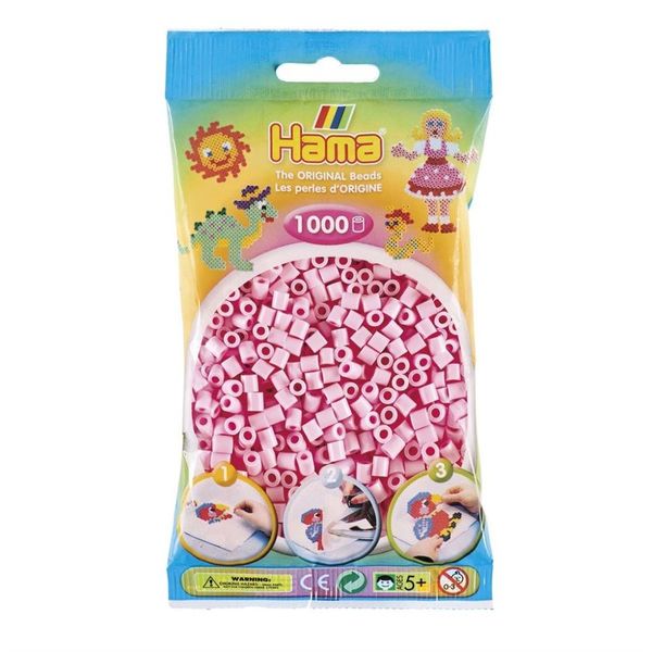 Hama Midi Beads 1000 pcs Pastel Rose 207-95 207-95 - hama