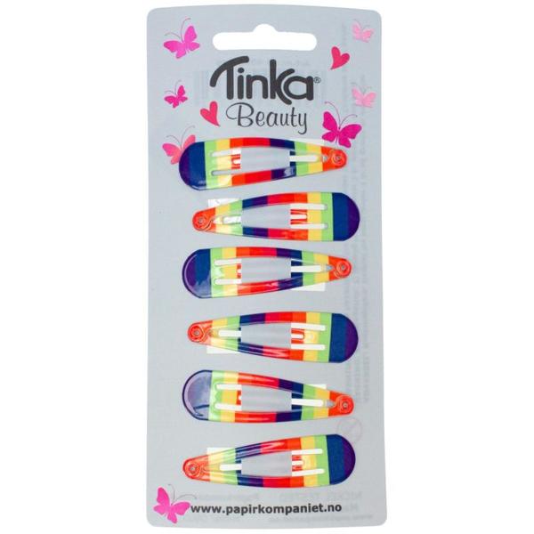 HÅRCLIPS REGNBUE 6 STK regnbue - Tinka