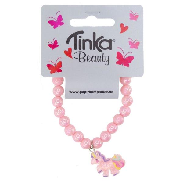 ARMBÅND ROSA PERLER M/UNICORN TINKA BEAUTY UNICORN - Tinka