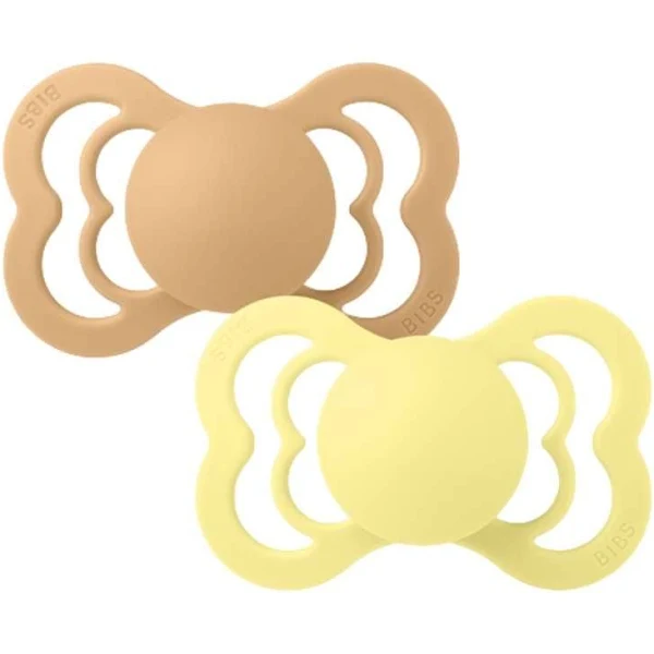 Bibs Smokk Supreme 2 Pack Silicone Size 1 - Desert Sand / Sunshine Desert Sand / Sunshine - Salg