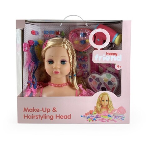 DUKKE - HF SMINKE- OG HÅRDUKKE BLOND Rosa - happy friend