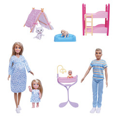 Anlily m/familie (mangler deler til teltet i pakken - derfor tilbud) Familie - Anlily