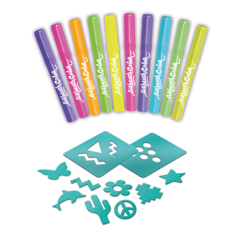 AIRBRUSH PLUSH REFILL NEON KIT X 10 MARKS NEON - Hobby