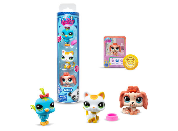 Littles Pet Shop - Pet trio in tube City Vibes - Salg