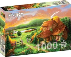 Enjoy puslespill 1000 Cottage at Dusk 1000 biter - Enjoy puzzle