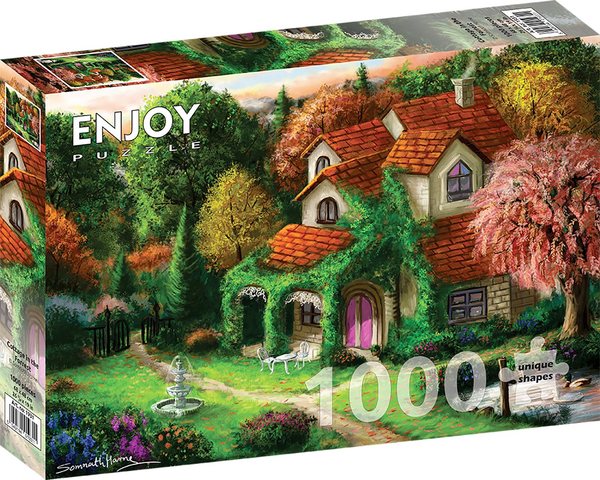 Enjoy puslespill 1000 Cottage in the Forrest 1000 brikker - Enjoy puzzle