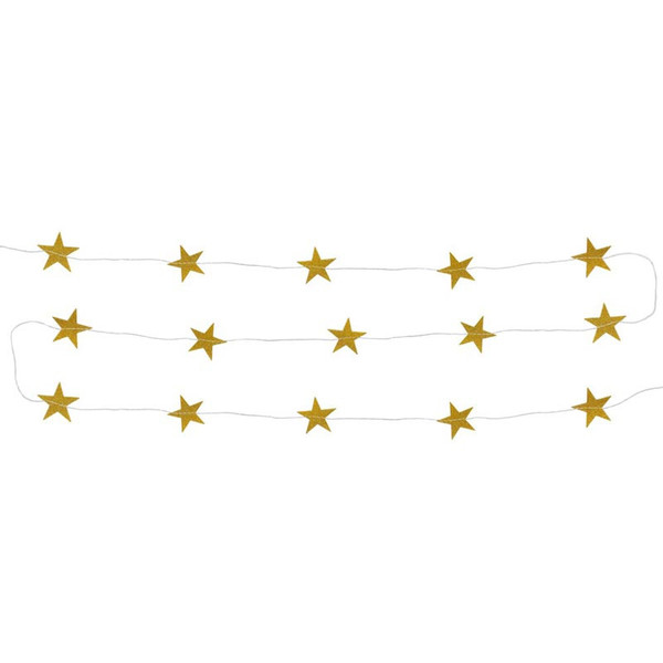 Stjernegirlander Gull/glitter stjerner Gull/glitter - Bursdag/Fest