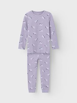 NMFNIGHTSET LAVENDER UNICORN RIB   - Name It