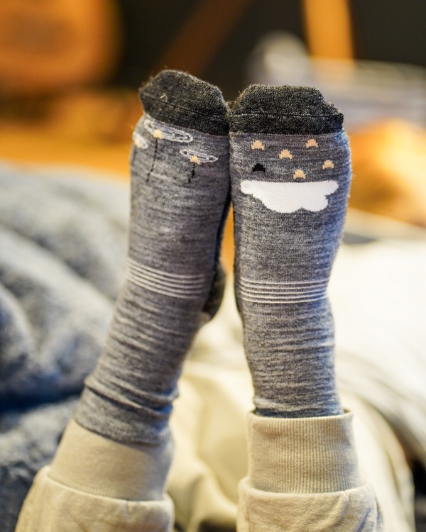 Kattnakken ullsokk antiskli Grå melert - Kattnakken