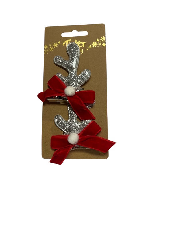 HÅRCLIPS REINSDYR 2 STK TINKA BEAUTY JUL Rød - Tinka