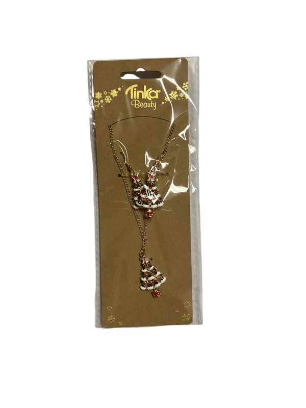 HALSKJEDE/ØRERINGER JULETRE TINKA BEAUTY JUL Gull - Tinka