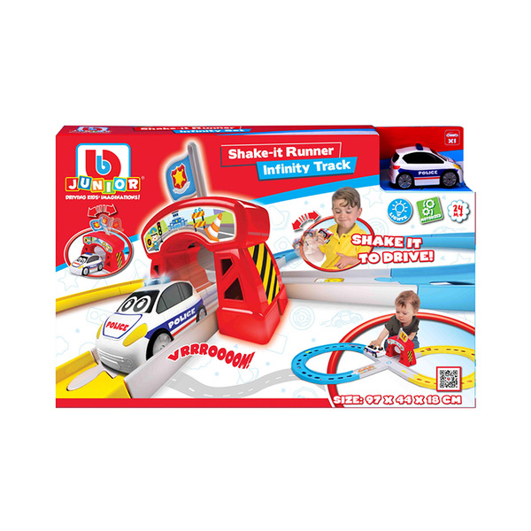 BB Junior Emergency Team Shake Shake Runner Infinity Track politibil/brannbil - BB Junior
