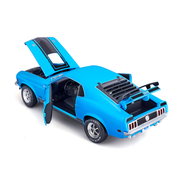 Maisto 1:18 1970 Ford Mustang Mach 1 - Blue Blå - Maisto
