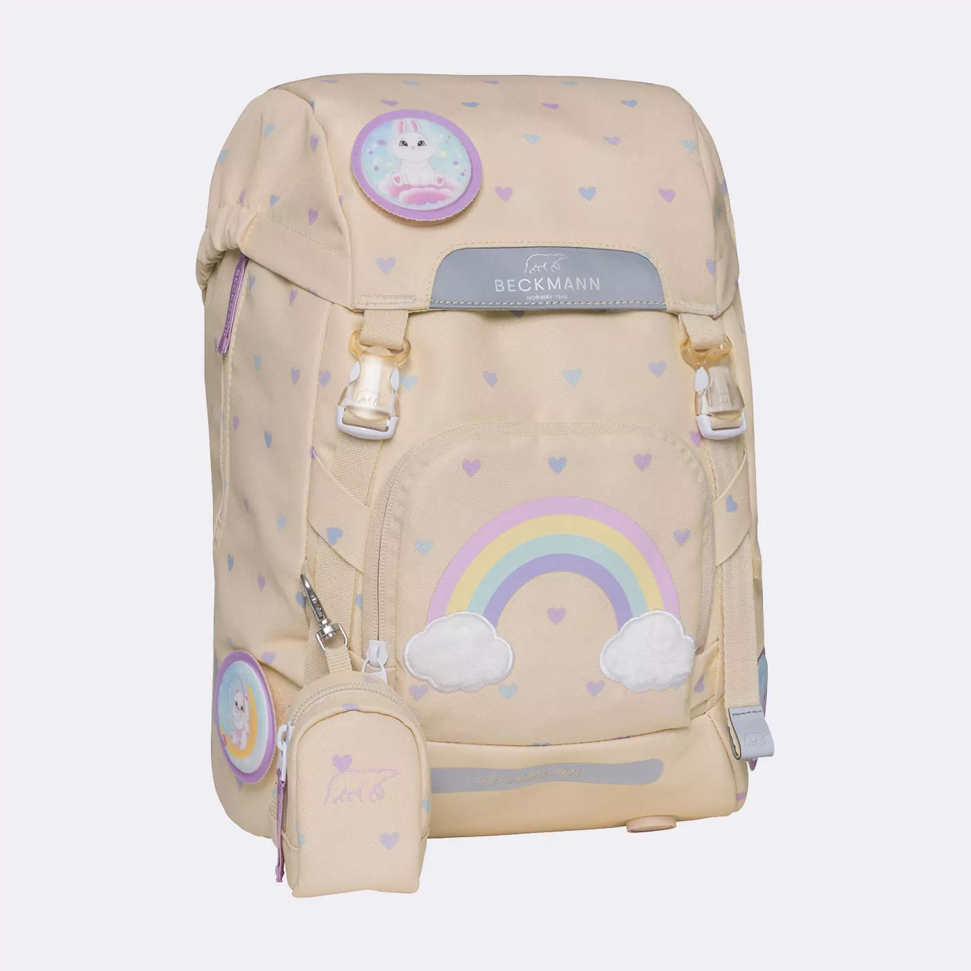 Beckmann Classic skolesekk sett, Yellow Heart  Yellow Heart pakketilbud - Beckmann