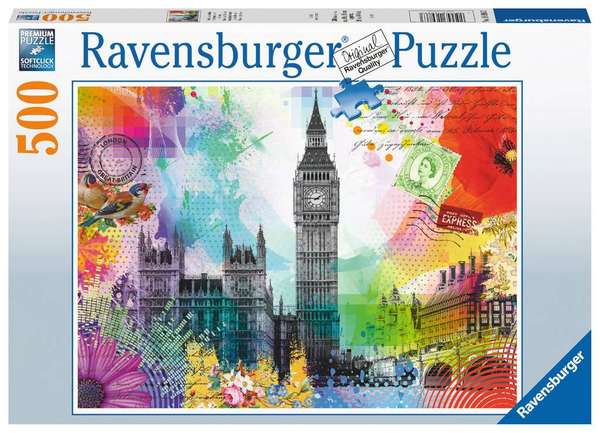 Ravensburger puslespill 500 London postcards 500 biter - Ravensburger