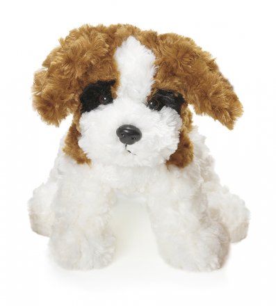 Teddy Dogs 25 cm hvit og brun Hvit og Brun - Teddykompaniet