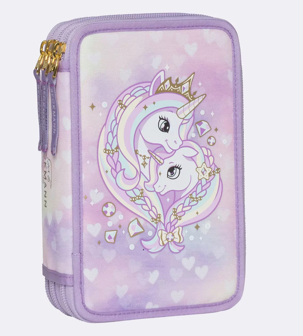 Beckmann Trelags pennal med innhold, Unicorn Princess Purple Unicorn princess purple - Beckmann