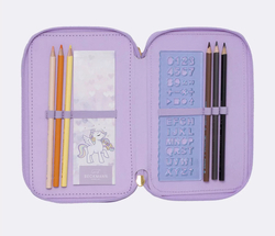 Beckmann Trelags pennal med innhold, Unicorn Princess Purple Unicorn princess purple - Beckmann