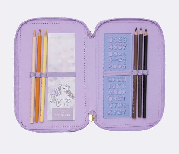 Beckmann Trelags pennal med innhold, Unicorn Princess Purple Unicorn princess purple - Beckmann
