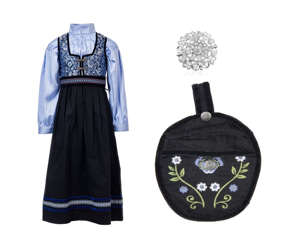 Oline Festdrakt Silkebluse Veske