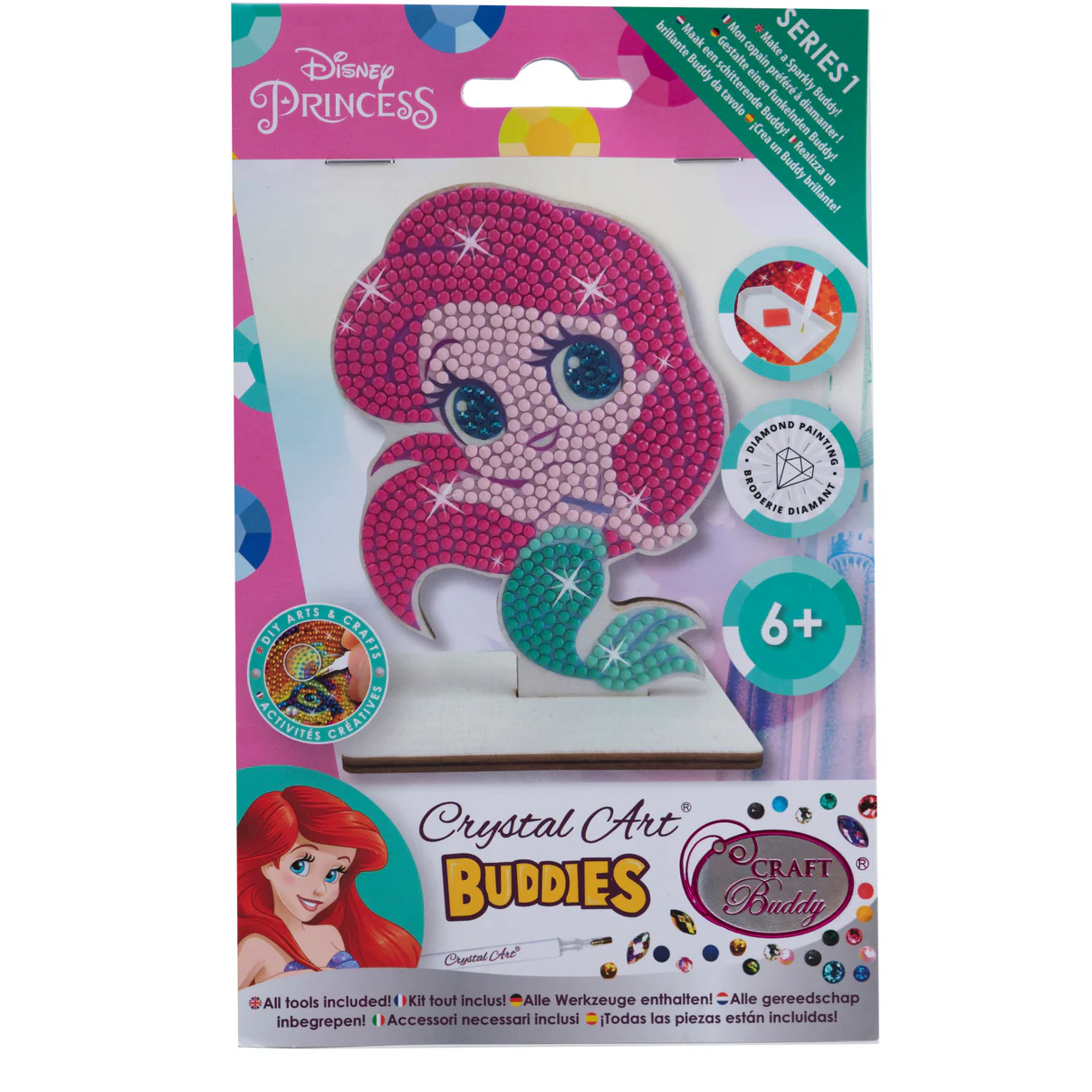 Crystal Art Disney Ariel - diamantperling Ariel - Hobby