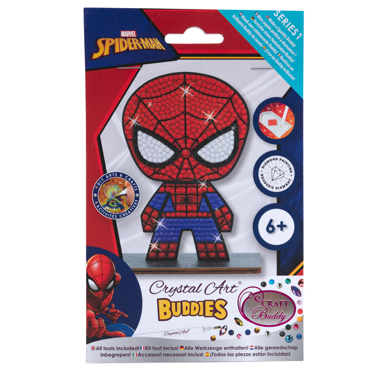 Crystal Art Spiderman - diamantperling Spiderman - Hobby