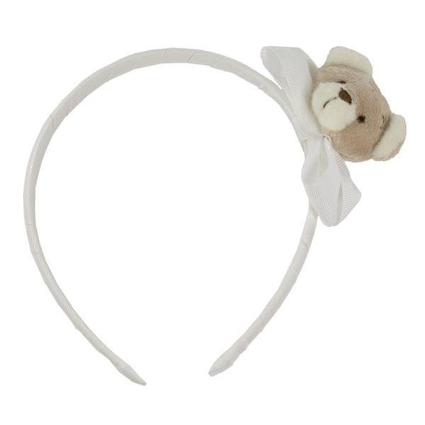 HÅRBØYLE BAMSE HVIT TINKA BABY HVIT HÅRBØYLE OG BAMSE - Tinka