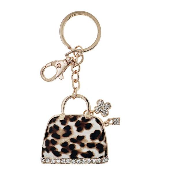 NØKKELRING/BAG CHARM VESKE LEOPARD VESKE LEOPARD - Tinka