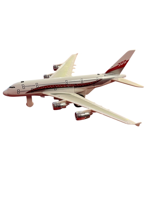 Jagerfly i metall 20 cm med lys og lyd Kvit - Leiker