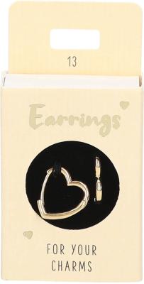 Express Yourself Øreringer til anheng (Nickel free tested) - Heart Shaped Gold Heart Shaped Gold - Depesche