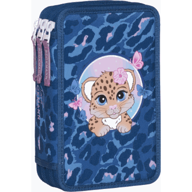 Trelags pennal med innhold, Cheetah Cheetah - Beckmann