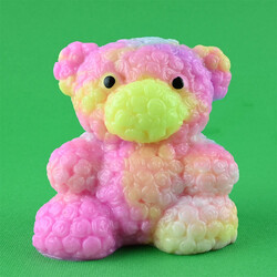 SMOOSH SQUISHY BEAR 109g Rosa gul - Fidget Toys
