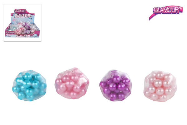 Crakle Glamour Marble Ball 5cm Blå - Fidget Toys