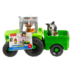 Fisher-Price Little People Push & Play Tractor Grøn traktor - Fisher-Price