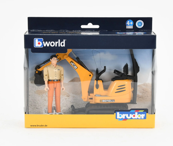 Bruder JCB 8010 CTS minigravemaskin med figur minigravemaskin - Bruder