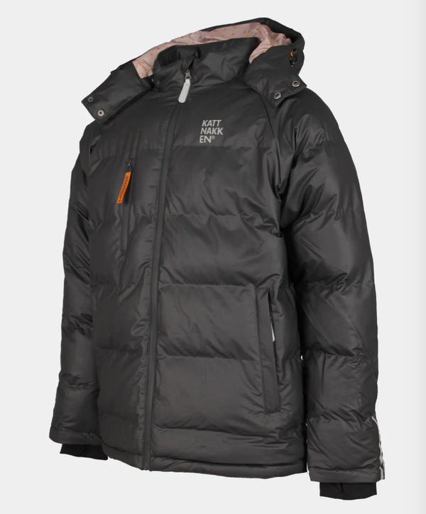 Kattnakken Boblejakke kort Sludd  Kattesvart - Salg