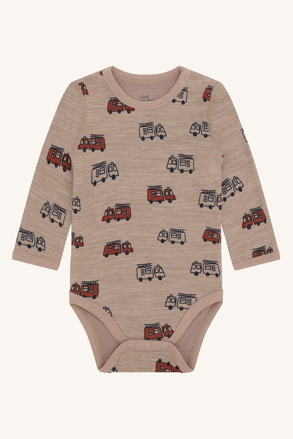 Hust & Claire Baloo Firetruck body ull/viskose fra bambus 3554 biscuit - Hust & Claire