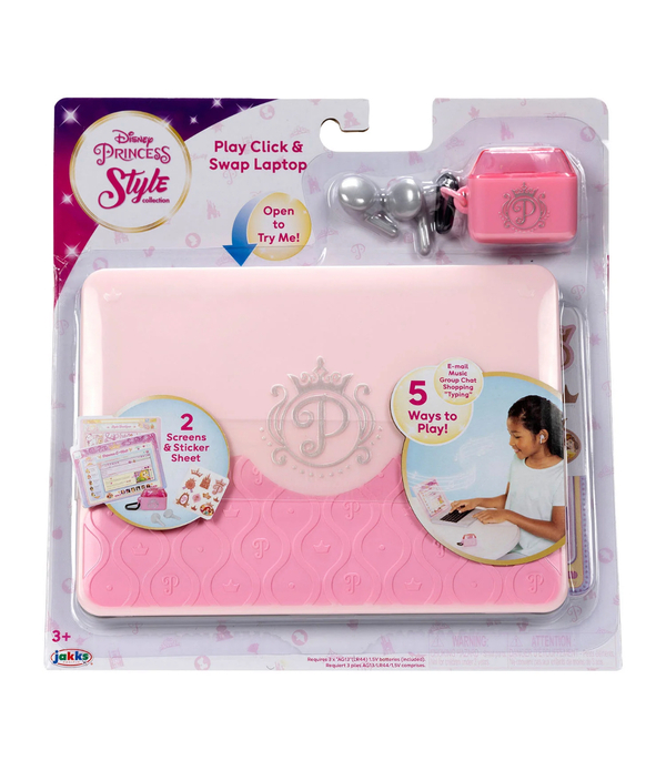 Leke Princess Style Play Click & Swap Laptop Prinsesse laptop - Disney