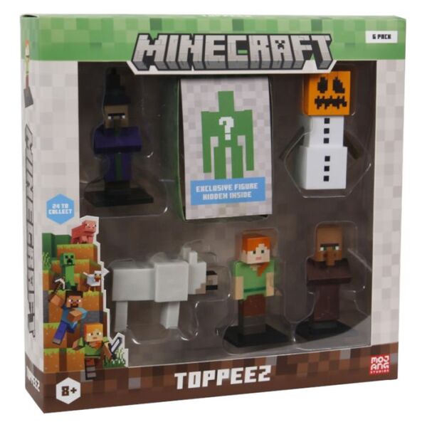 MINECRAFT 3D TOPPEEZ 6 PACK DELUXE BOKS Nr.2 - Minecraft