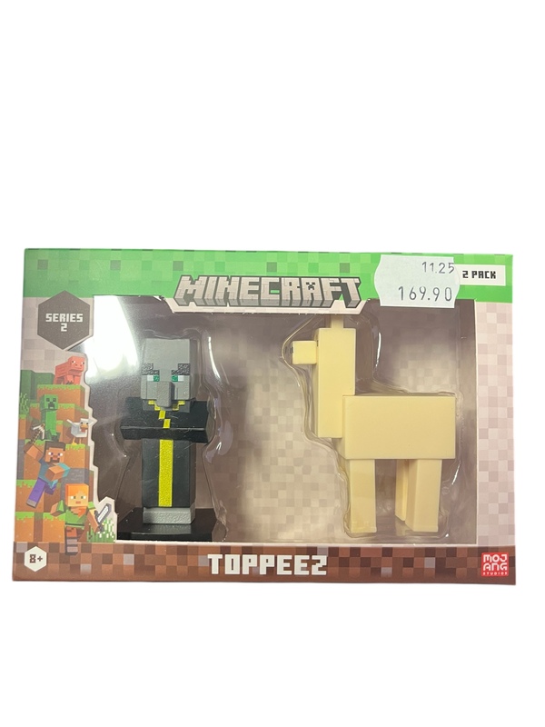 MINECRAFT 3D 6 CM FIGURE 2 PACK WINDOW BOX ASST Toppeez 10 - Minecraft