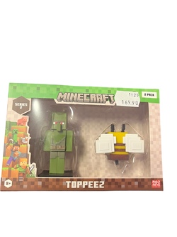 MINECRAFT 3D 6 CM FIGURE 2 PACK WINDOW BOX ASST Toppeez 4 - Minecraft