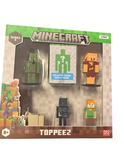 MINECRAFT 3D 6 CM FIGURE 6 PACK DELUXE BOX ASST Nr.3 - Minecraft